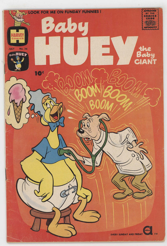 Baby Huey The Baby Giant 36 Harvey 1961 FN Marty Taras Ice Cream Doctor