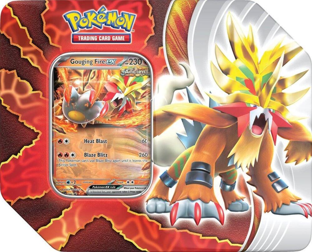 Pokemon: Paradox Destinies - Tin - Gouging Fire ex - Golden Apple Comics