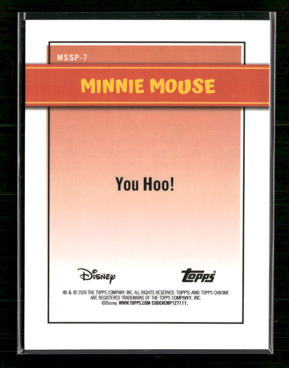 Disney Minnie Mouse Neon Topps Chrome 2026 MSSP-7 Case Hit - Golden Apple Comics