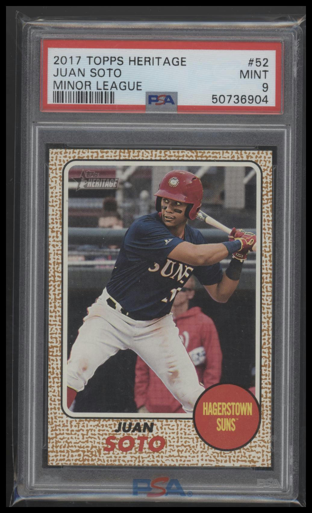 2017 Topps Heritage Minor League Minor League Juan Soto 9 PSA #52 - Golden Apple Comics