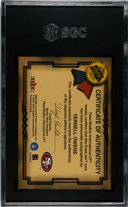 2000 Fleer Tradition Autographics Terrell Owens 8.5 SGC # - Golden Apple Comics