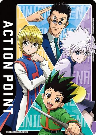 Action Point Card (AP02) (Hunter x Hunter) (UE02ST/HTR-1-AP02) - UE02ST HUNTER X HUNTER Starter Deck Foil