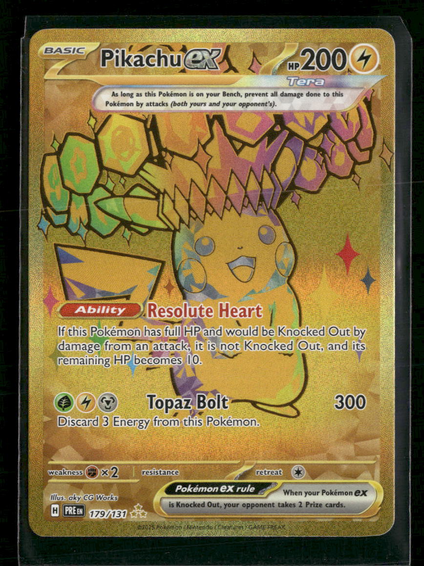 SV: Prismatic Evolutions Pikachu ex #179/131 - Golden Apple Comics