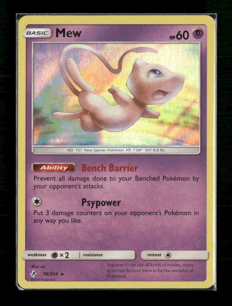 SM - Unbroken Bonds Mew #76/214 - Golden Apple Comics