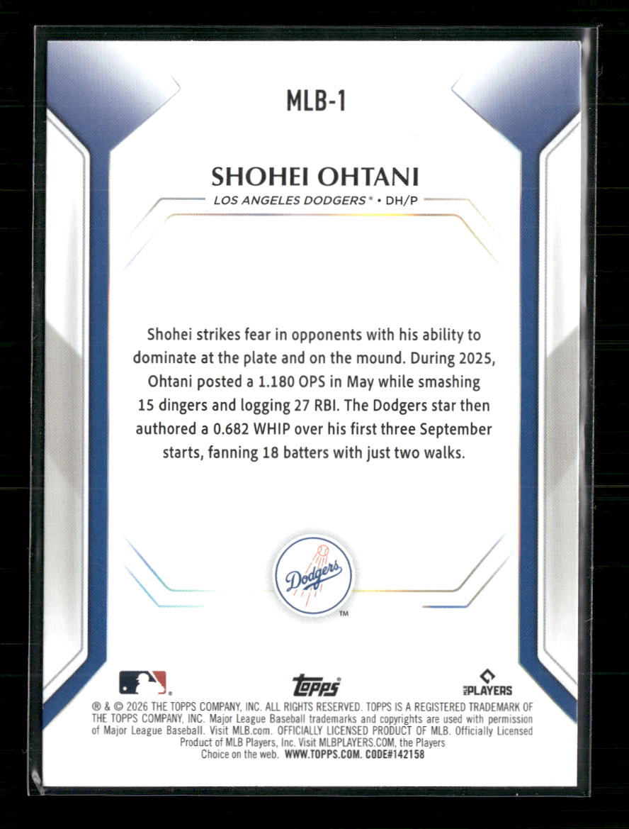 2026 Topps Topps Collector Kit Shohei Ohtani #MLB-1 - Golden Apple Comics