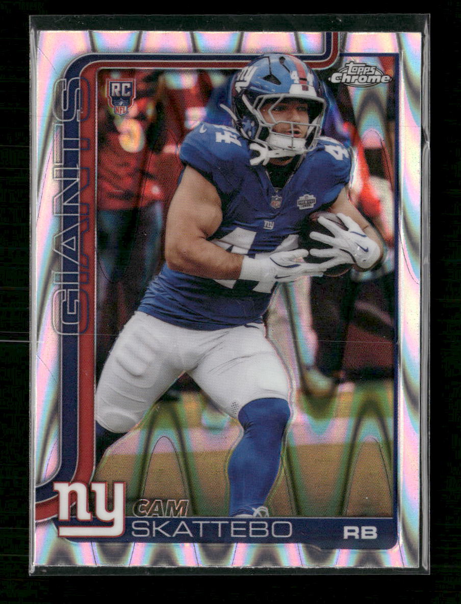 2025 Topps Chrome Ray Wave Refractor Cam Skattebo Rookie #331 - Golden Apple Comics