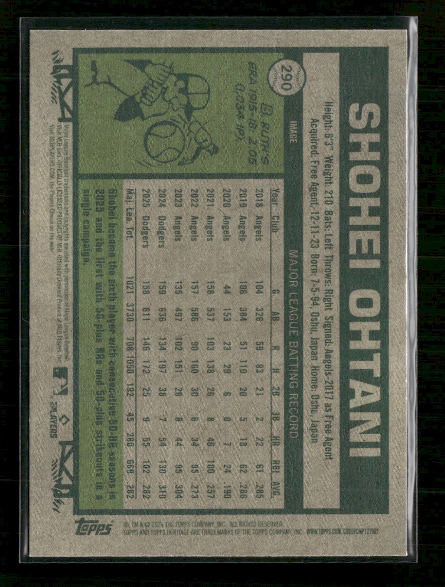 2026 Topps Heritage Shohei Ohtani #290c - Golden Apple Comics