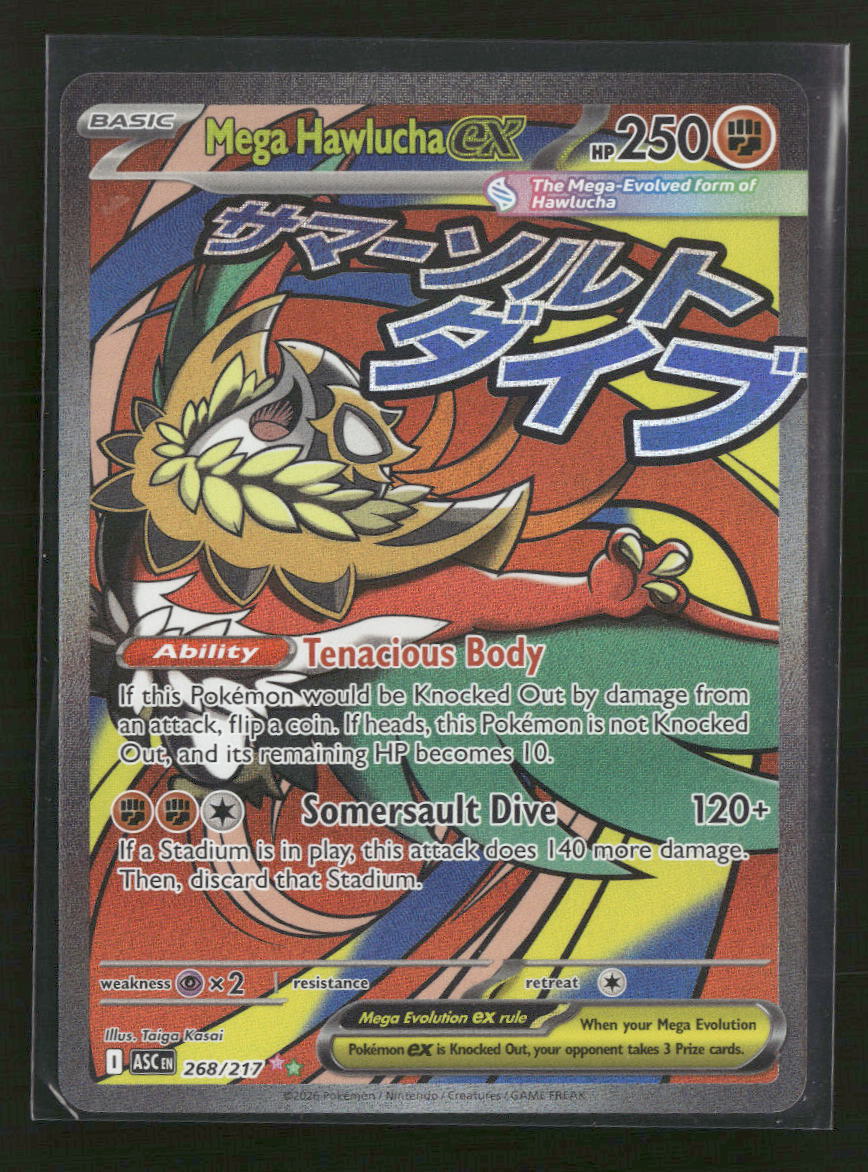 ME: Ascended Heroes Mega Hawlucha ex #268/217 - Golden Apple Comics