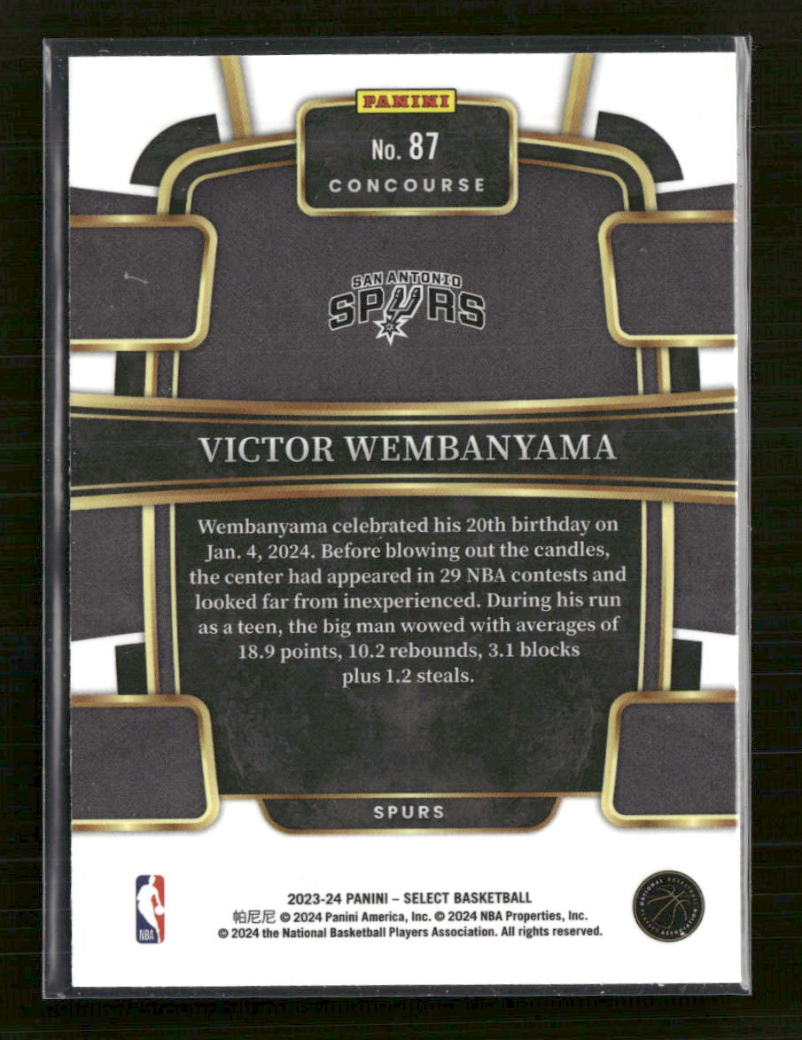 2023-24 Panini Select Blue (Retail Base) Victor Wembanyama Rookie #87 - Golden Apple Comics