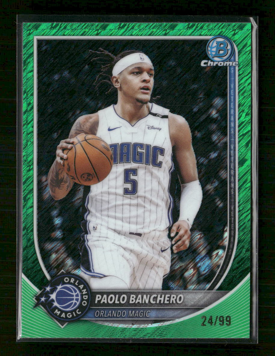 2025-26 Bowman Chrome Green Shimmer Refractor Paolo Banchero #/99 #BCV-94 - Golden Apple Comics