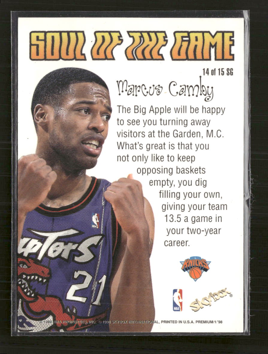 1998-99 SkyBox Premium Soul of the Game Marcus Camby #14 SG - Golden Apple Comics