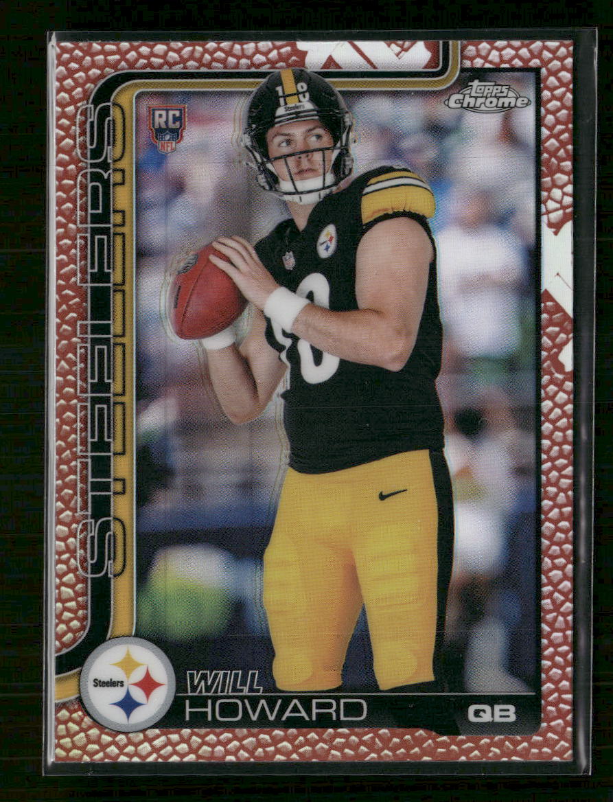 2025 Topps Chrome Football Leather Refractor Will Howard Rookie #321 - Golden Apple Comics