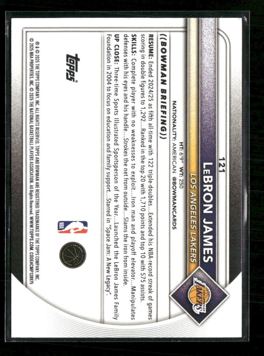 2025-26 Bowman Green Border LeBron James #/99 #121 - Golden Apple Comics