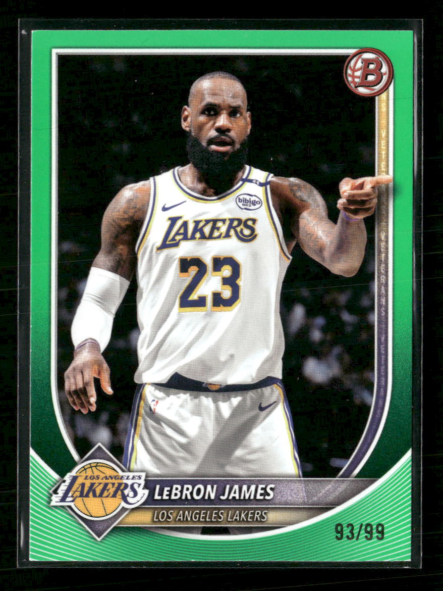2025-26 Bowman Green Border LeBron James #/99 #121 - Golden Apple Comics