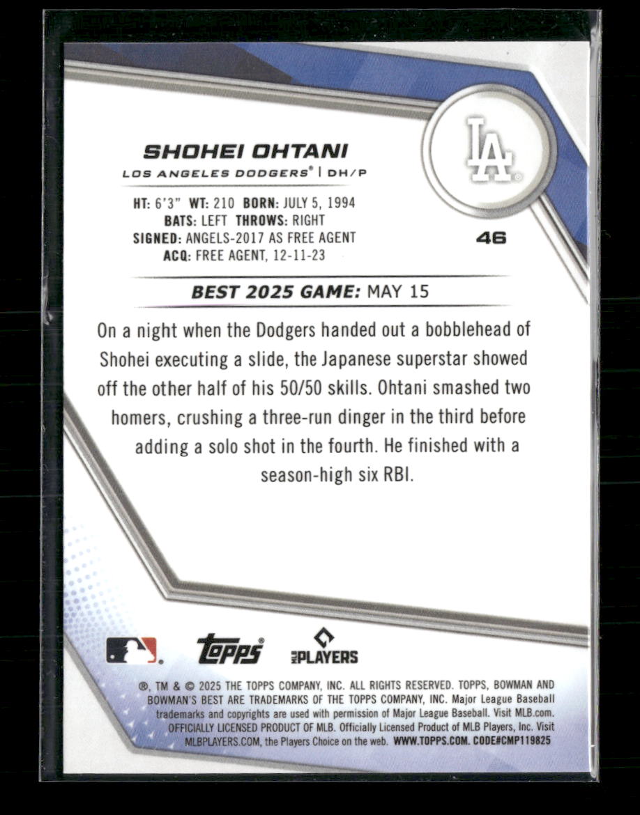 2025 Bowman's Best Shohei Ohtani #46 - Golden Apple Comics