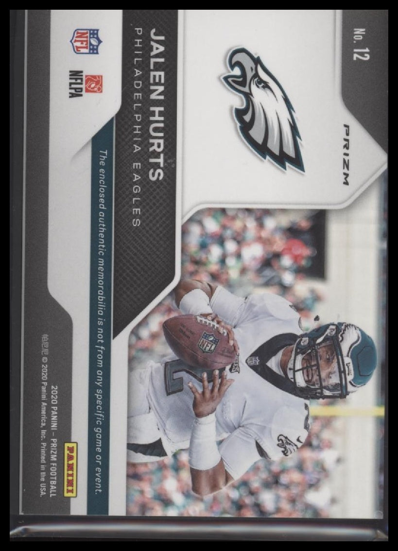 2020 Panini Prizm Rookie Gear Jalen Hurts #12 - Golden Apple Comics