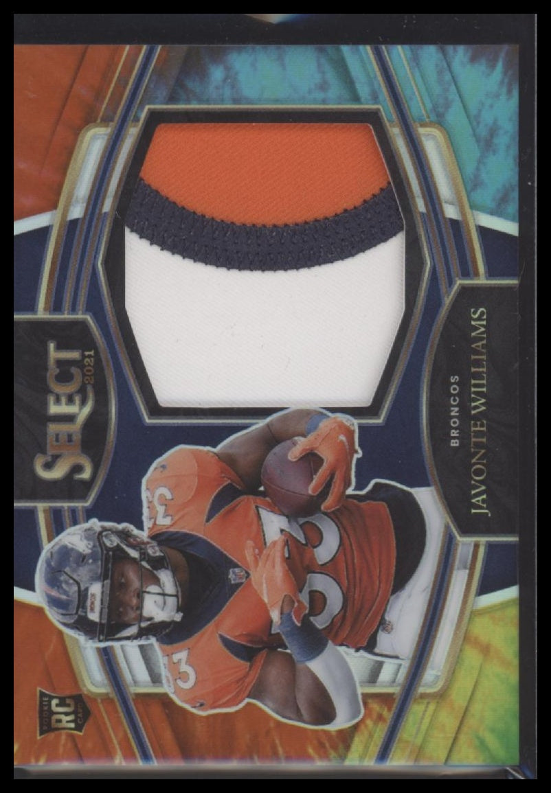 2021 Panini Select Rookie Swatch Tie-Dye Prizm Javonte Williams #/25 #JS-JWI - Golden Apple Comics