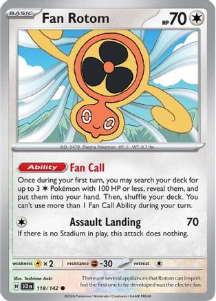 Fan Rotom 118/142 - SV07 Stellar Crown Reverse Holofoil