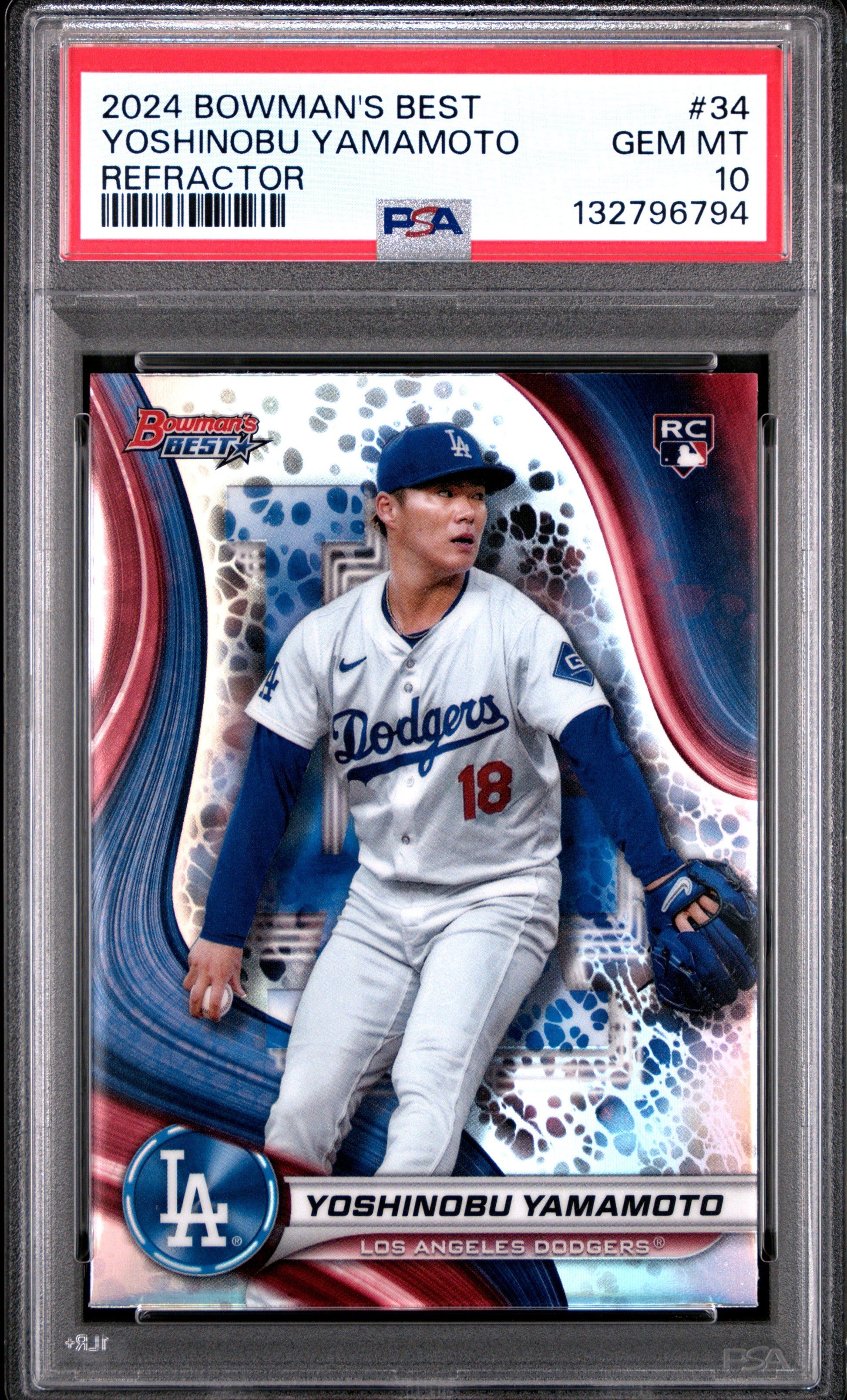 2024 Bowman'S Best Refractor Yoshinobu Yamamoto 10 PSA #34 - Golden Apple Comics
