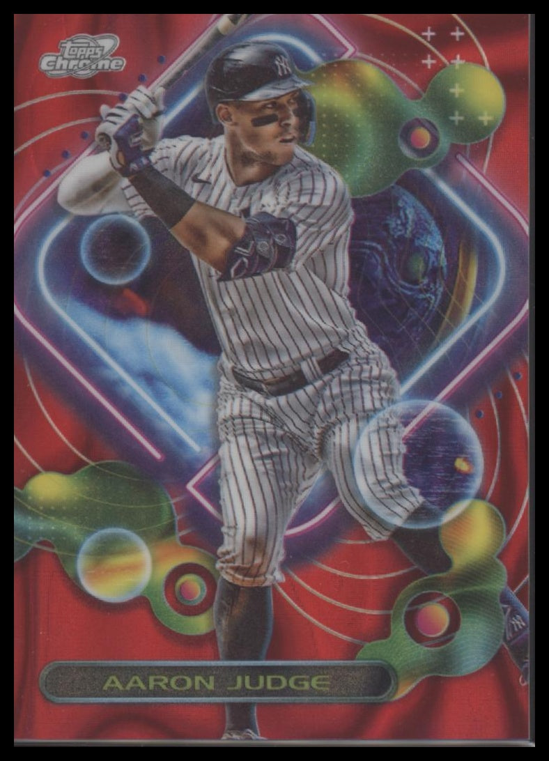 2023 Topps Chrome Cosmic Red Flare Refractor Aaron Judge #/5 #62 - Golden Apple Comics