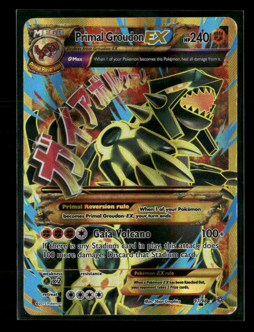 XY - Ancient Origins Primal Groudon EX (Shiny Full Art) #97/98 (Damaged) - Golden Apple Comics