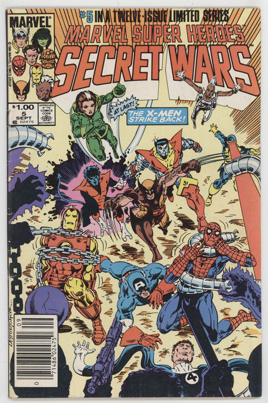 Marvel Super Heroes Secret Wars 5 1984 FN Hulk Avengers Spider-Man X-Men
