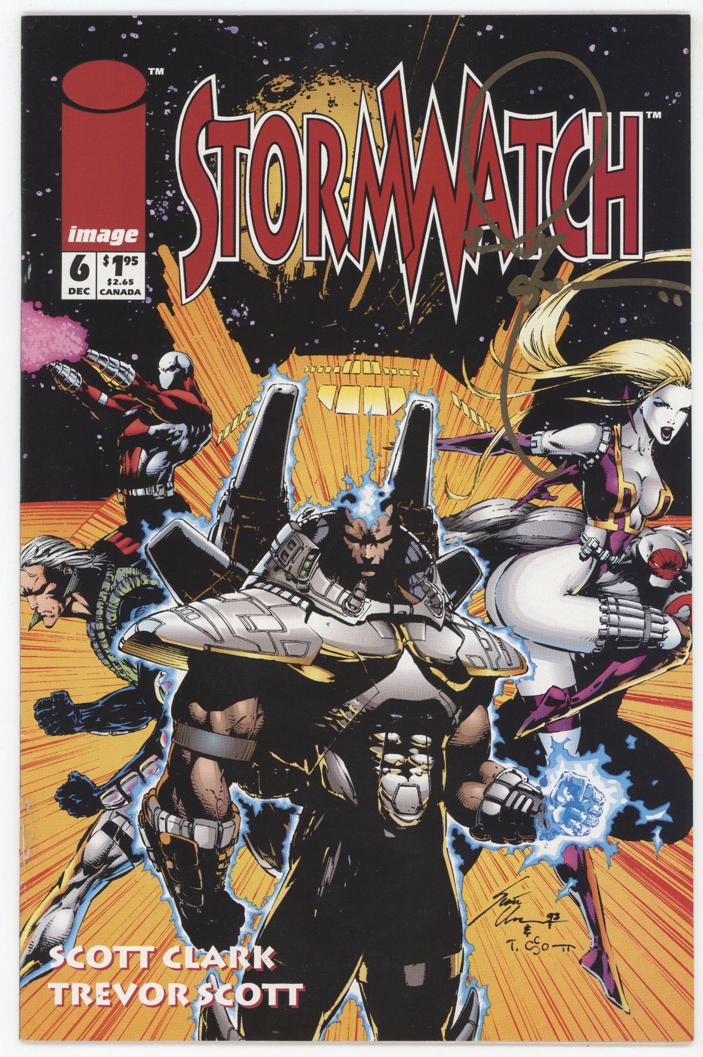 Stormwatch 6 Image 1993 VF Signed Trevor Scott