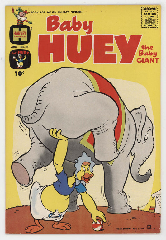 Baby Huey The Baby Giant 37 Harvey 1961 NM- 9.2 Marty Taras Elephant