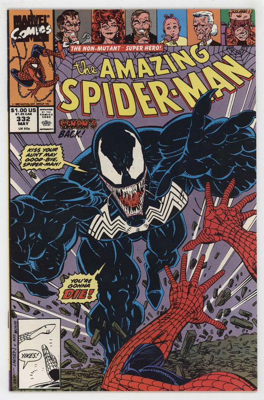 Amazing Spider-Man 332 Marvel 1990 VF Erik Larsen Venom Jay Leno