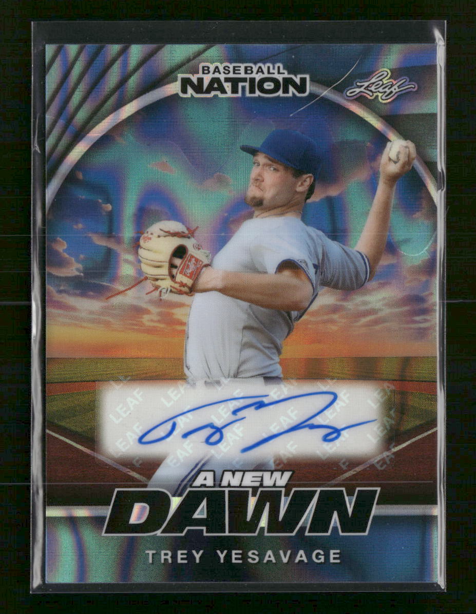 2025 Leaf Nation A New Dawn Auto Lava Blue #/3 Trey Yesavage #NA-TY1 - Golden Apple Comics