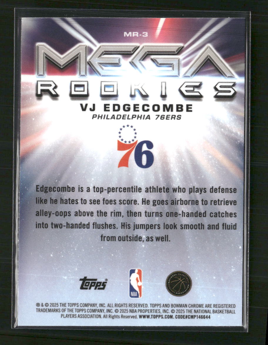 2025-26 Bowman Mega Rookies VJ Edgecombe #MR-3 - Golden Apple Comics