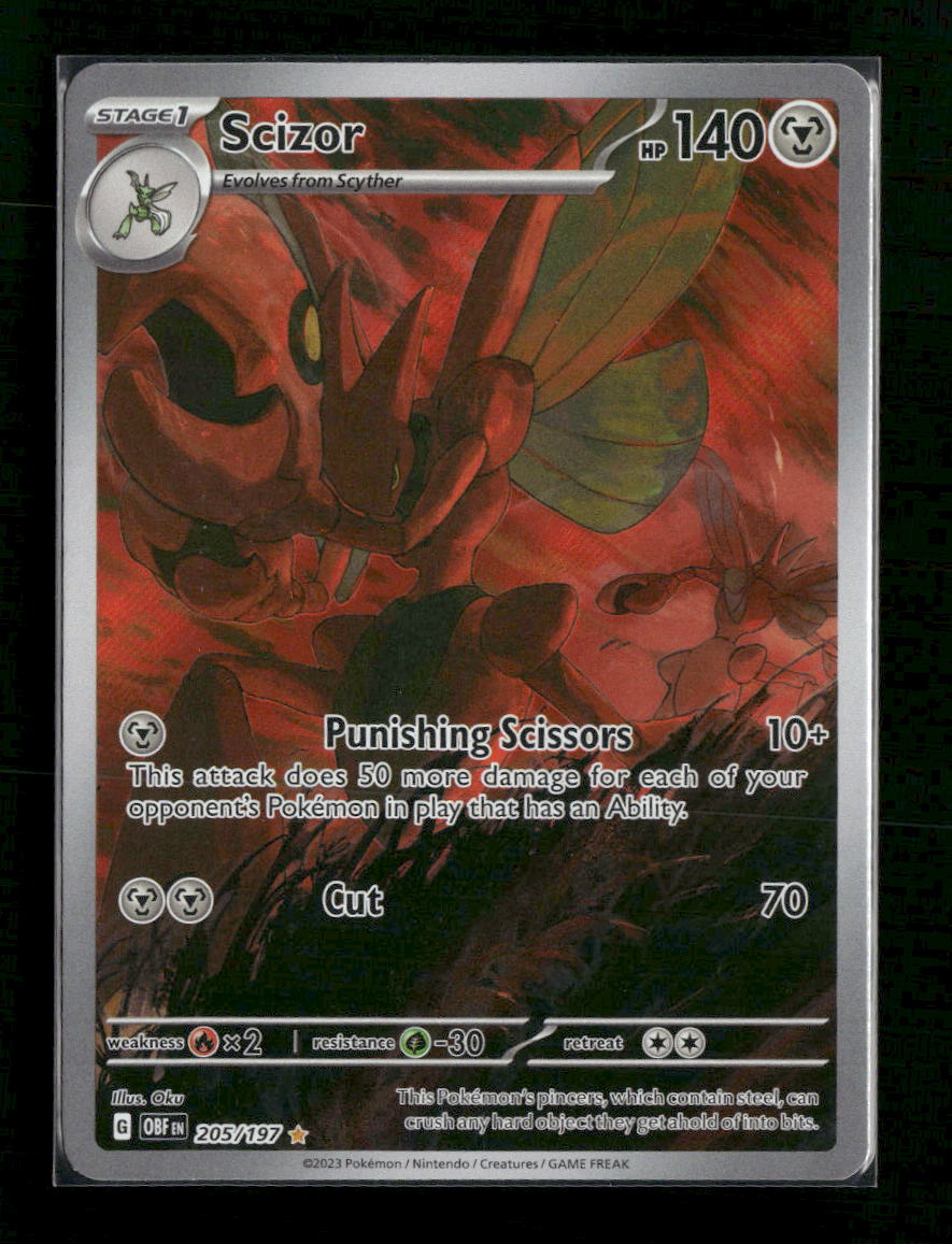 SV03: Obsidian Flames Scizor #205/197 - Golden Apple Comics