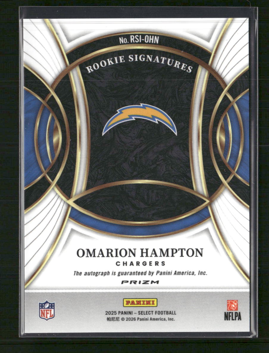 2025 Panini Select Rookie Signatures Prizm Omarion Hampton Auto #RSI-OHN - Golden Apple Comics