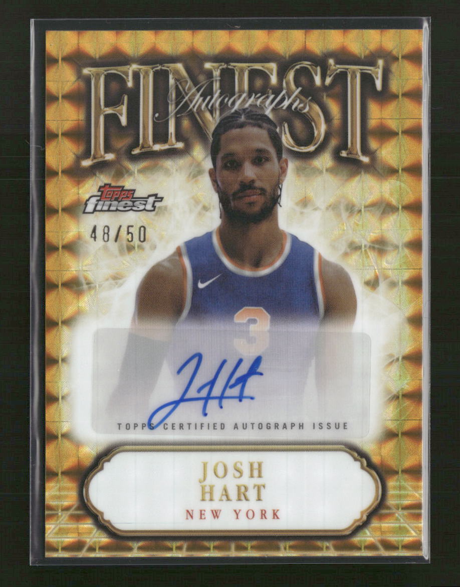 2024-25 Finest Finest Auto Gold Geometric Refractor Josh Hart #/50 #FA-JH - Golden Apple Comics