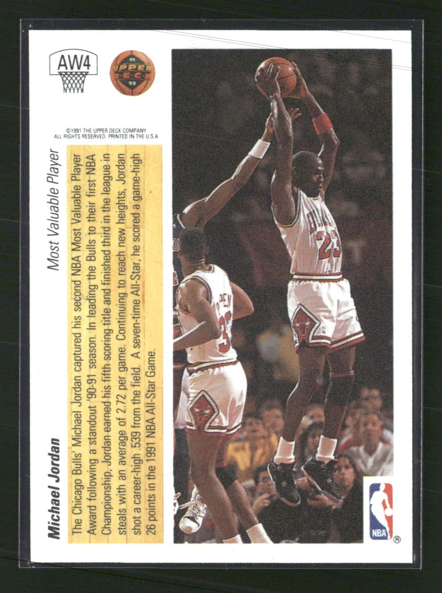 1991-92 Upper Deck Award Winner Holograms Michael Jordan #AW4 - Golden Apple Comics