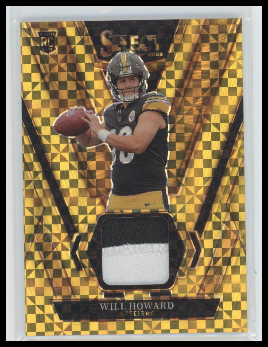 2025 Panini Select Rookie Swatches Gold Prizm Will Howard #/10 #RSW-WHD - Golden Apple Comics