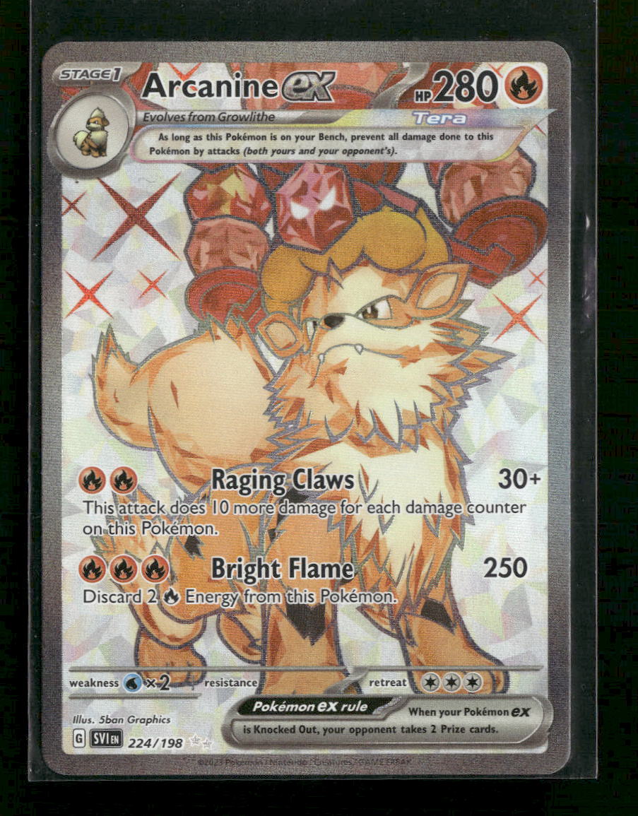 SV01: Scarlet & Violet Base Set Arcanine ex #224/198 - Golden Apple Comics