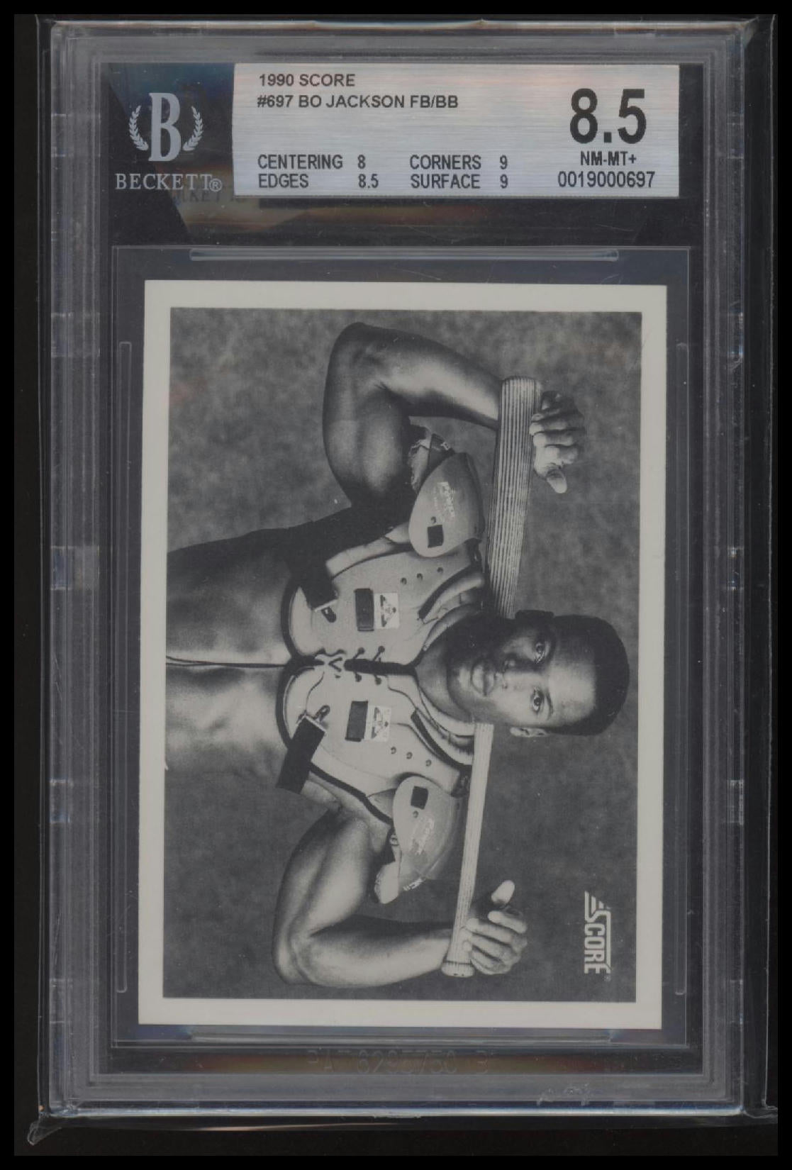 1990 Score Bo Jackson FB/BB 8.5 BGS #697 - Golden Apple Comics