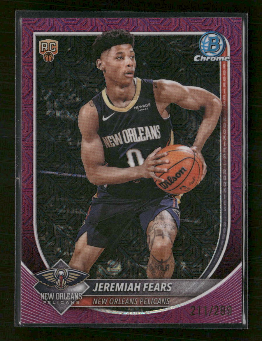 2025-26 Bowman Chrome Fuchsia Mojo Refractor Jeremiah Fears #/299 #BCV-7 - Golden Apple Comics