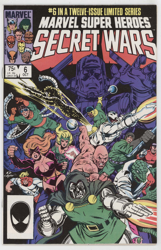 Marvel Super Heroes Secret Wars 6 1984 VF NM Dr Doom Galactus 1st Spider-Woman