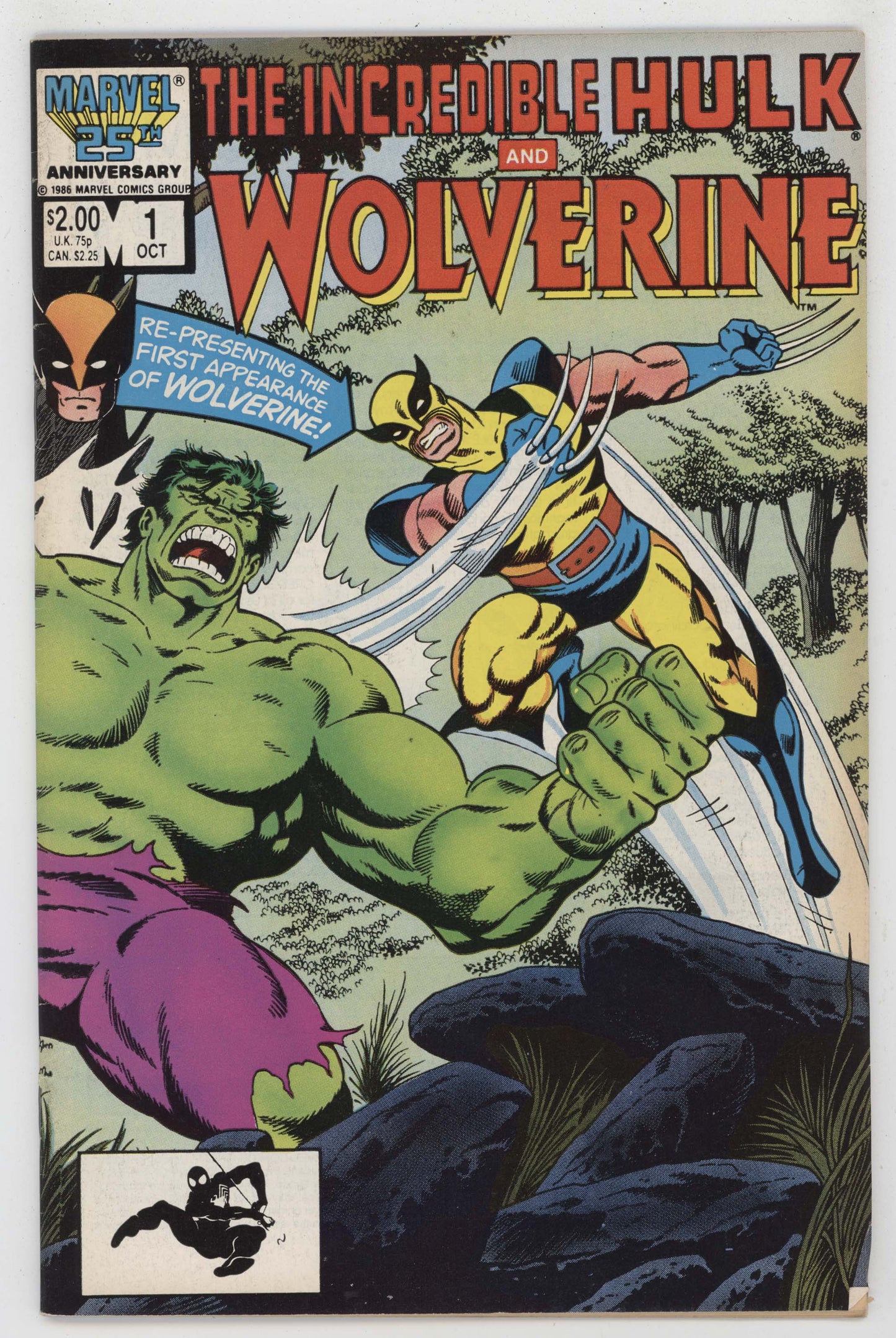 Incredible Hulk And Wolverine 1 Marvel 1986 FN VF 180 181 John Byrne