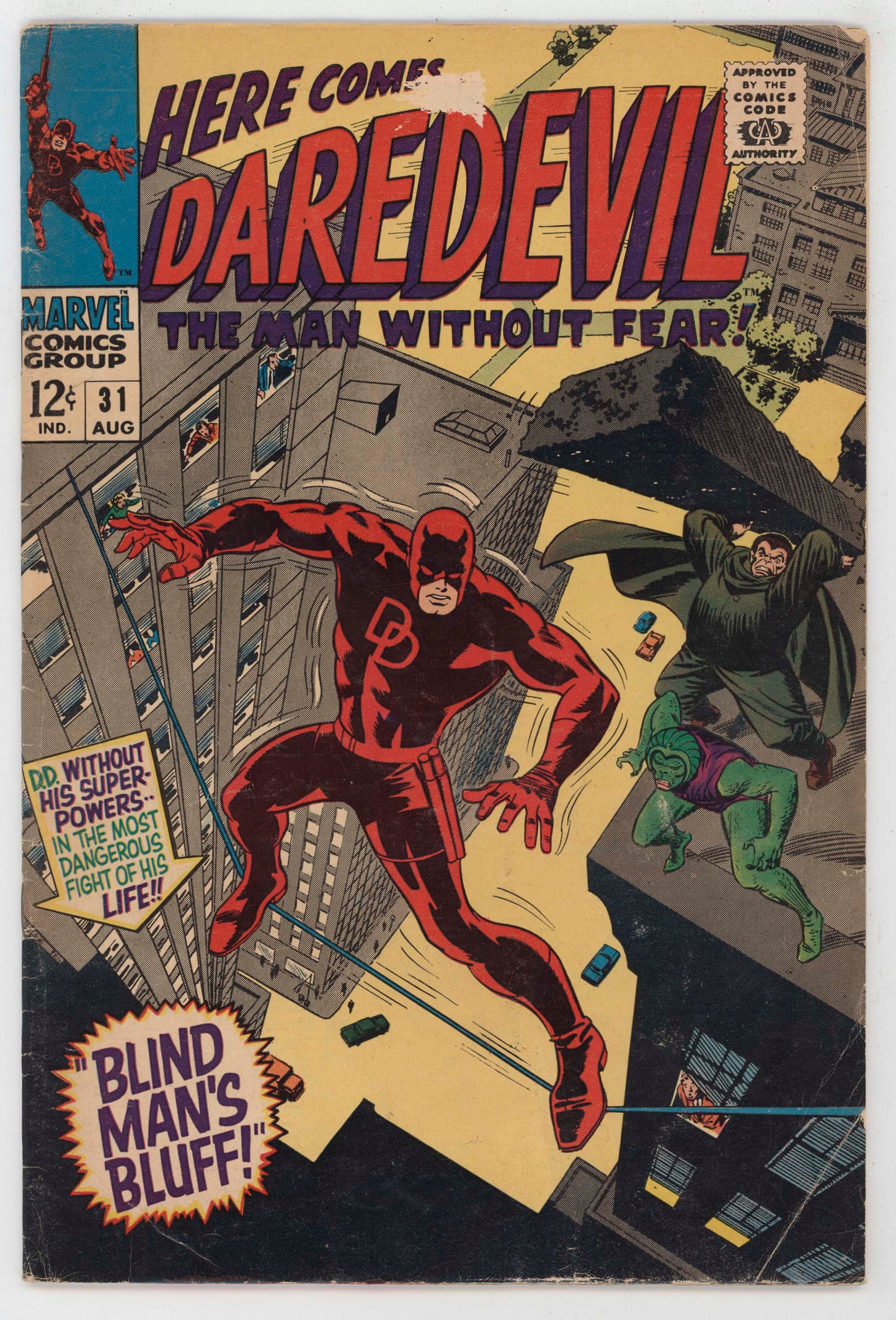 Daredevil 31 Marvel 1967 VG Cobra Mr Hyde Gene Colan Stan Lee