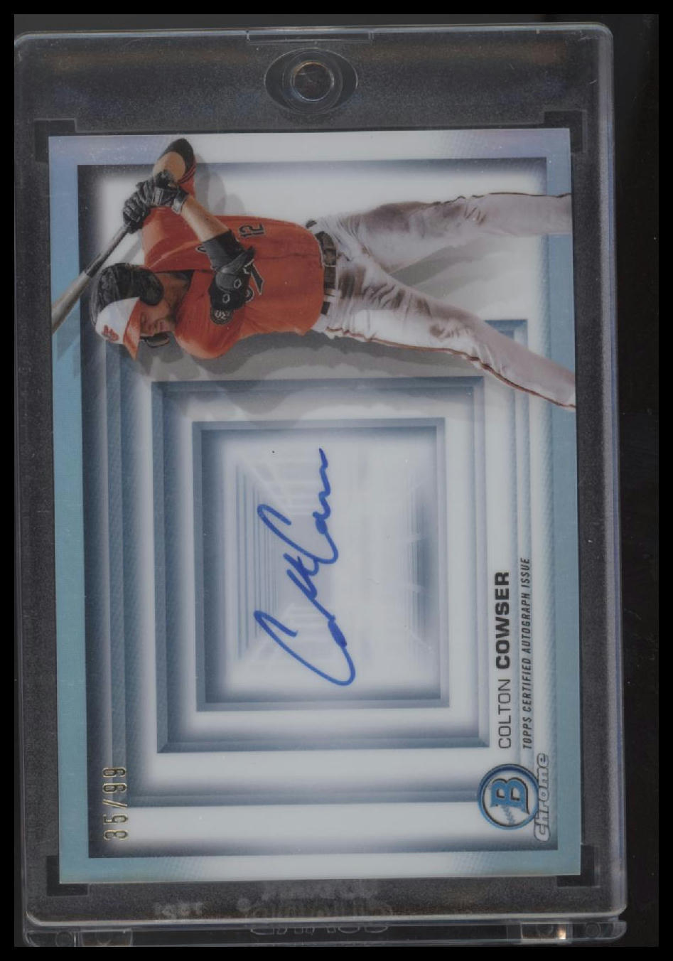 2022 Bowman #BDB-CC Colton Cowser Bowman in 3D Autographs #/99