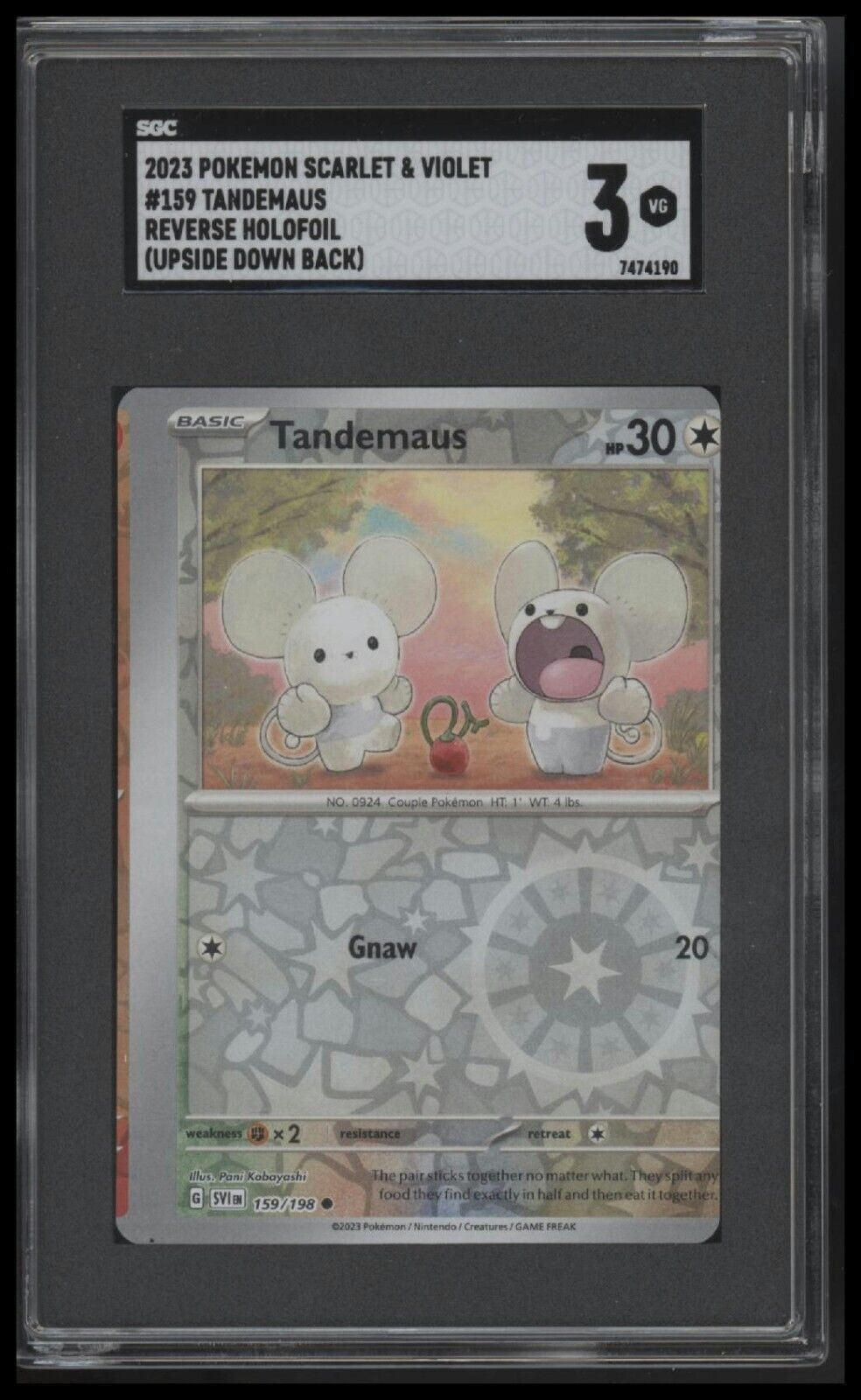 2023 Scarlet & Violet 4-Card Consecutive Cut Error & Upside Down Back - See Desc