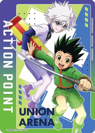 Action Point Card (AP02) (Killua Zoldyck/Gon Freecss) (UE02BT/HTR-1-AP02) - UE02BT HUNTER X HUNTER