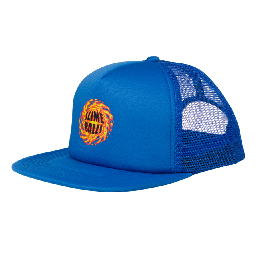 Slime Balls SB Logo Flame Mesh Trucker High Profile Hat