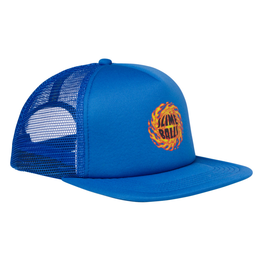 Slime Balls SB Logo Flame Mesh Trucker High Profile Hat