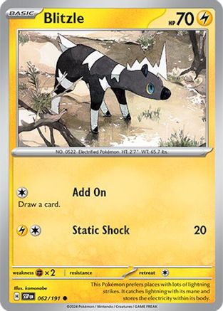 Blitzle 062/191 - SV08 Surging Sparks Reverse Holofoil