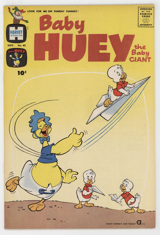 Baby Huey The Baby Giant 40 Harvey 1961 VF Paper Airplane