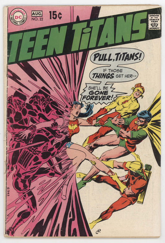 Teen Titans 22 DC 1969 VG Neal Adams Nick Cardy Kid Flash Wonder Girl GGA